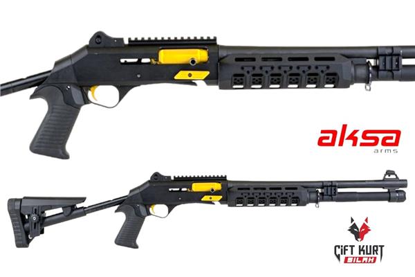 Aksa Crossfire Wi Extreme 12GA Metal El Kundaklı (Siyah) Tüplü Yarı Otomatik Yivsiz Av Tüfeği